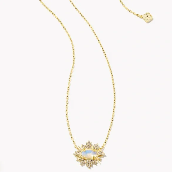 Kendra Scott Grayson Gold Earrings and Necklace set NWT - Picture 6 of 7